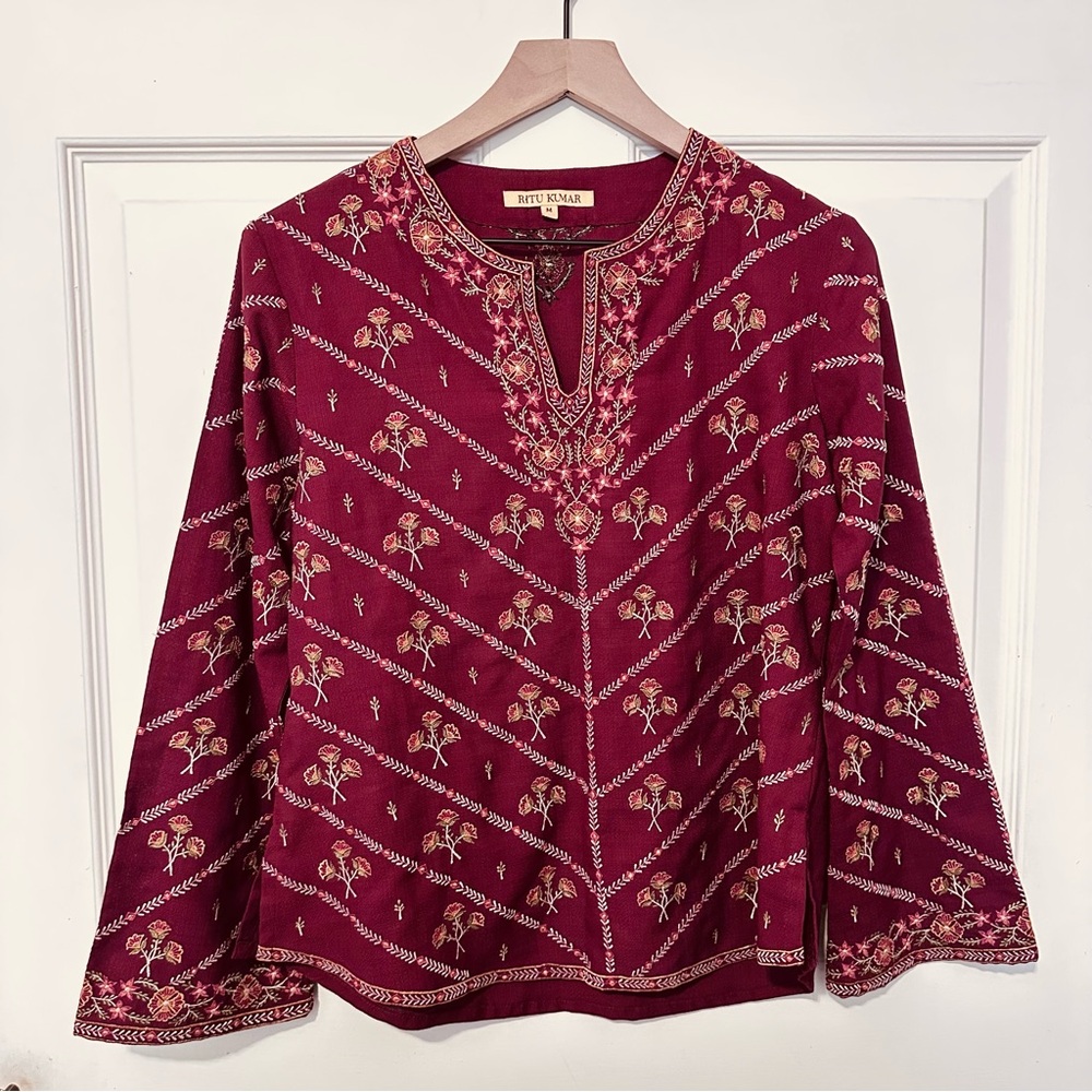 Ritu Kumar | Top | Ritu Kumar Embroidered Kurta - Picture 11 of 11